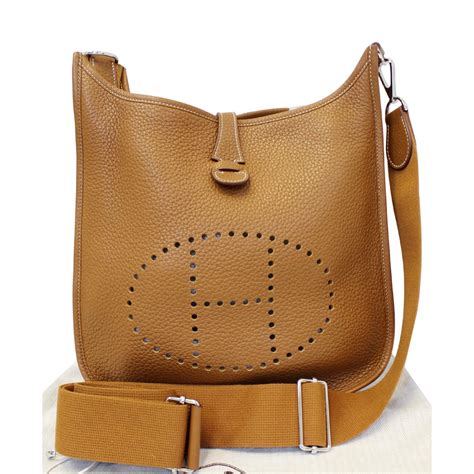 women hermes crossbody bag|authentic Hermes evelyne bag.